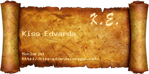 Kiss Edvarda névjegykártya